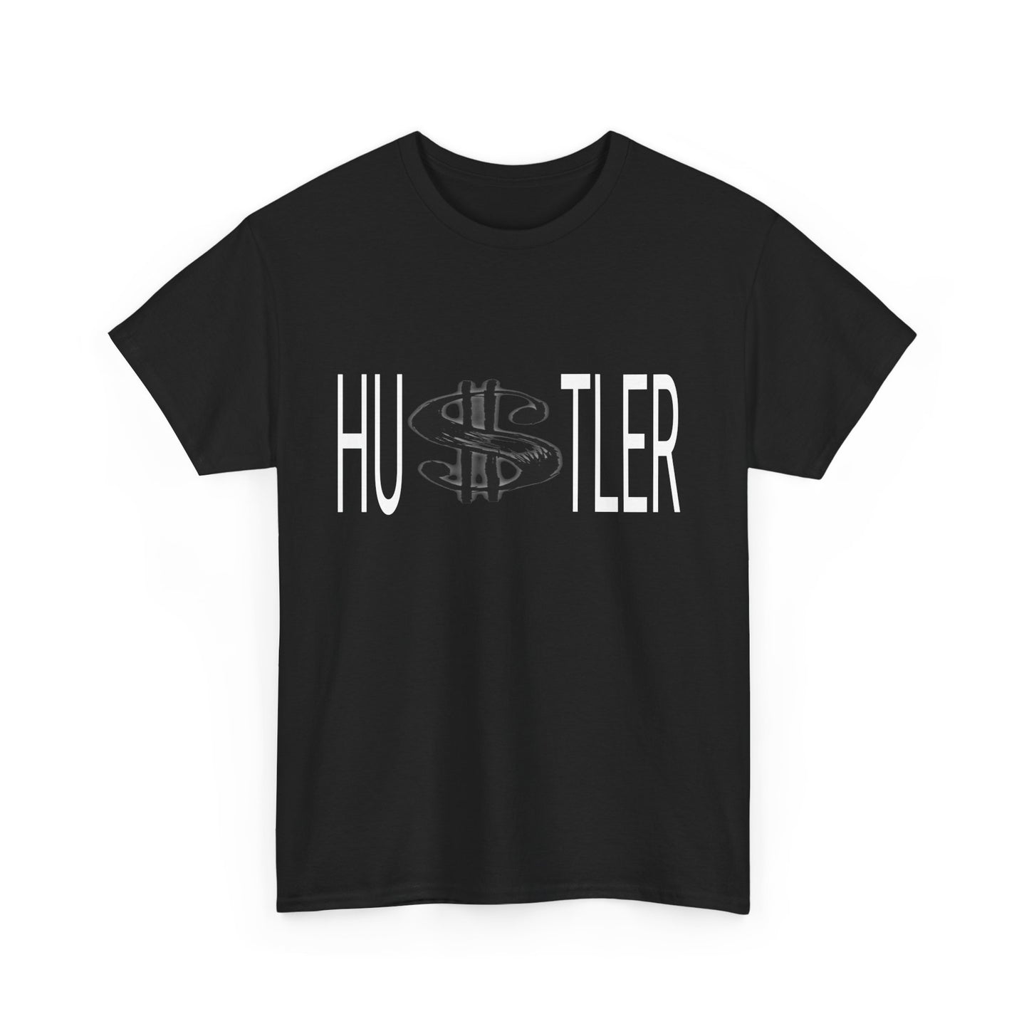 T-Shirt - Hu$tler Black & White Unisex Heavy Cotton Tee
