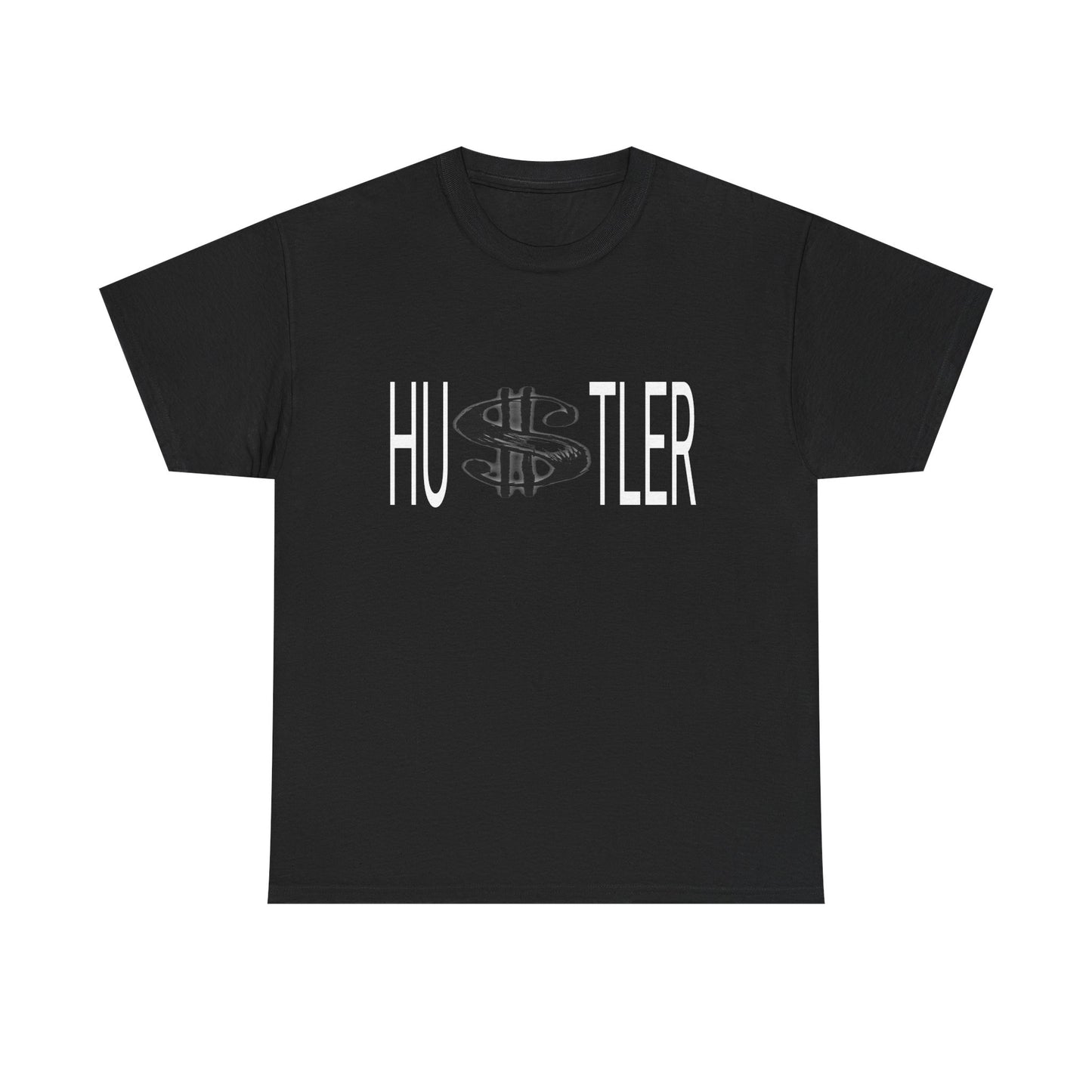 T-Shirt - Hu$tler Black & White Unisex Heavy Cotton Tee