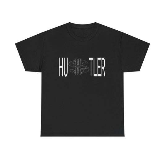T-Shirt - Hu$tler Black & White Unisex Heavy Cotton Tee